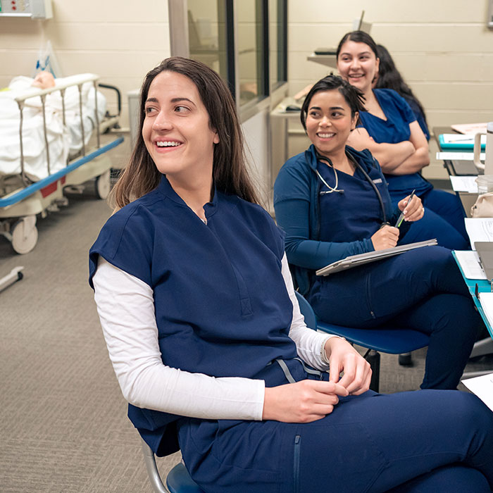 Photo of a small group of CLC nursing students